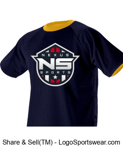 Nexus Sports - Navy and Gold  Flag Football Jersey Design Zoom